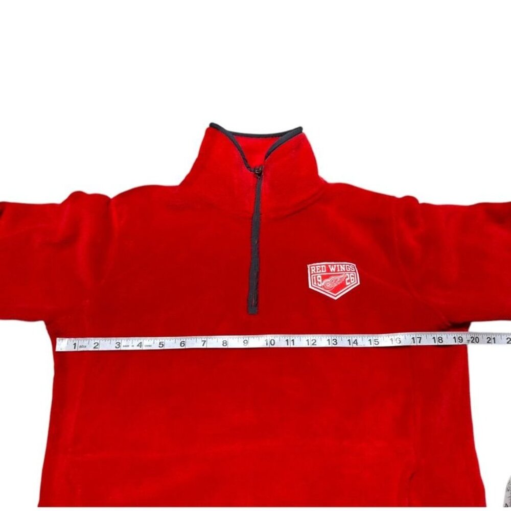 Detroit Redwings Red Fleece Pullover SIze Medium - Picture 5 of 8
